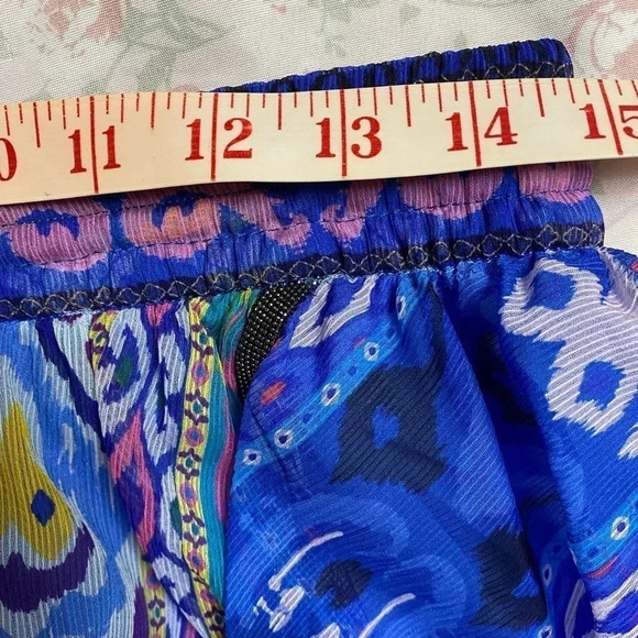 Zara High Waisted Printed Mini Skirt Elastic Waist NWT Size Small New Aztec - Picture 3 of 7